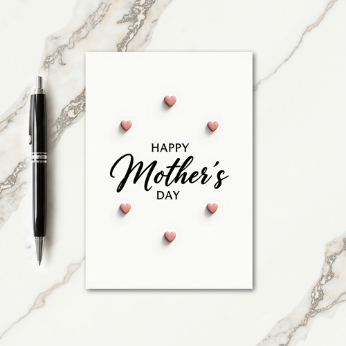 Sculpted Hearts Mothers Day Card