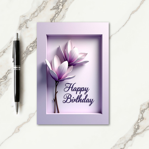 Sculpted Petals Birthday Card