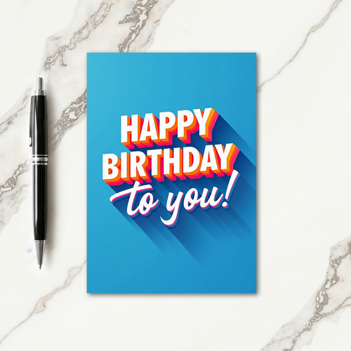 Sculpted Text Birthday Card