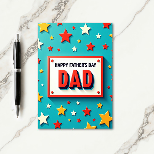 Sculptural Dad Fathers Day Card
