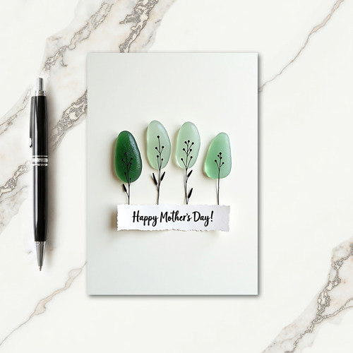 Seafoam Green Mothers Day Card