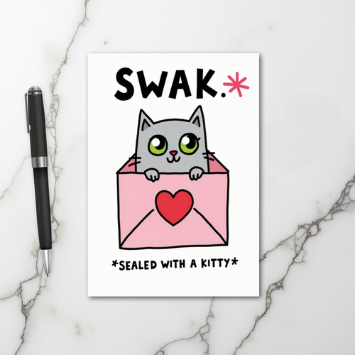 Sealed With A Kitty Love Card