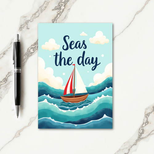 Seas The Day Birthday Card