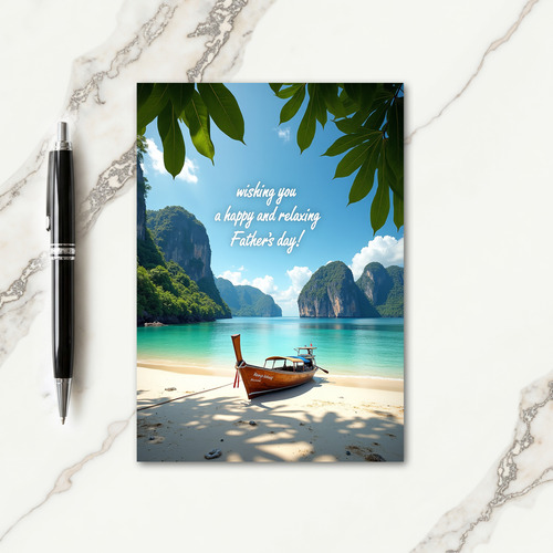 Seascape Fathers Day Wishes Card