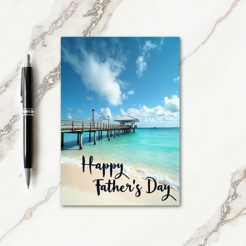 Seascape Sweet Fathers Day Card
