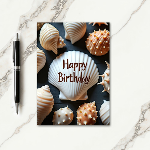 Seashell Birthday Wishes Card