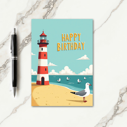 Seaside Birthday Scene Card