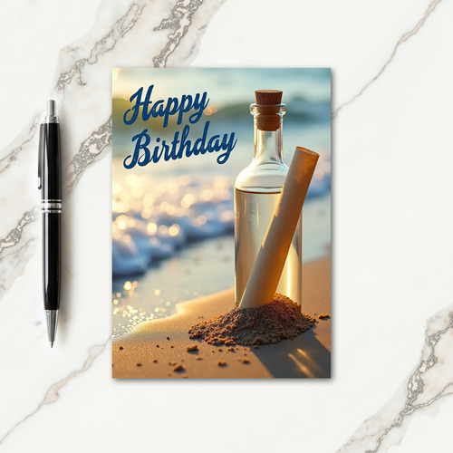 Seaside Birthday Wish Card