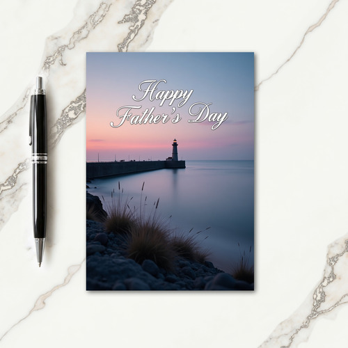 Seaside Fathers Day Beacon Card