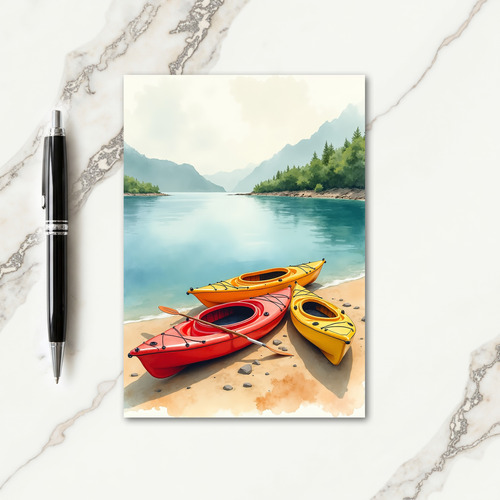 Seaside Fathers Day Boat Card