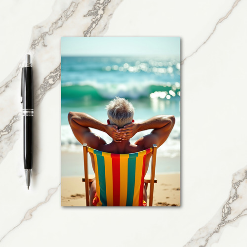 Seaside Fathers Day Repose Card