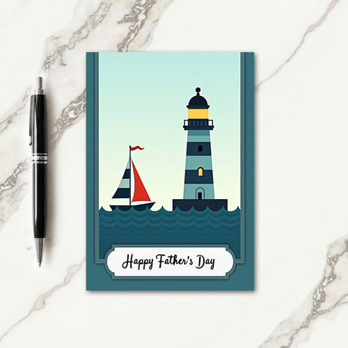 Seaside Fathers Day Waves Card