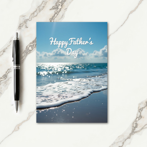 Seaside Fathers Day Wish Card