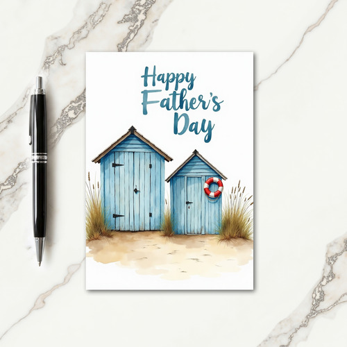 Seaside Fathers Day Wishes Card