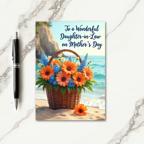 Seaside Mothers Day Daughter Card