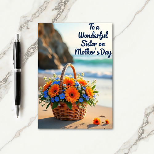 Seaside Mothers Day Sister Card