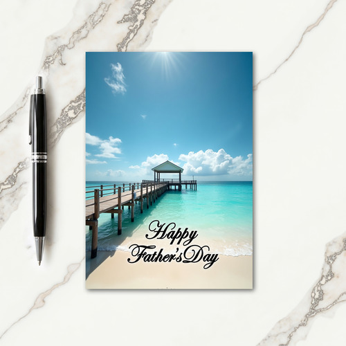 Seaside Pavilion Fathers Day Card