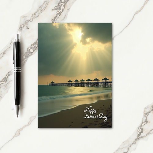 Seaside Pier Fathers Day Card