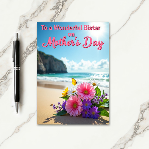 Seaside Sister Mothers Day Card
