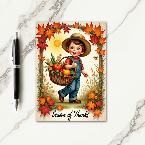 Season Of Thanks Harvest Card