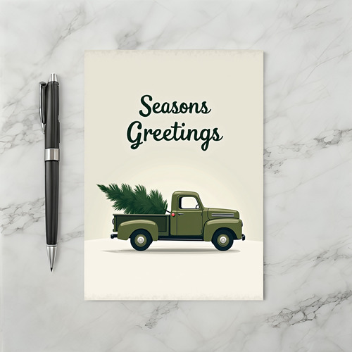 Seasons Greetings Christmas Tree Truck