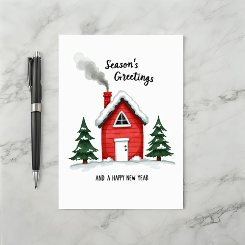 Seasons Greetings Cozy Home Card