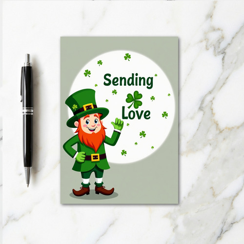 Sending Love Leprechaun Card
