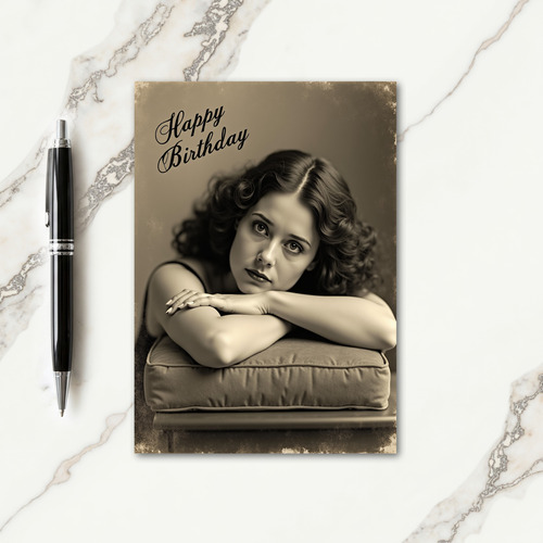 Sepia Birthday Portrait Card