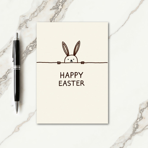Sepia Bunny Easter Card