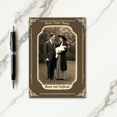 Sepia Fathers Day Family Card