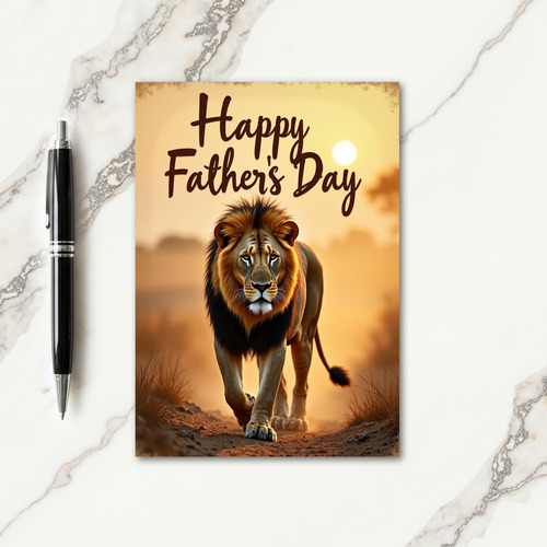 Sepia Fathers Day Message Card