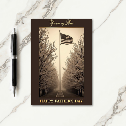 Sepia Hero Fathers Day Card