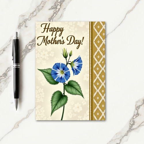 Sepia Script Mothers Day Card