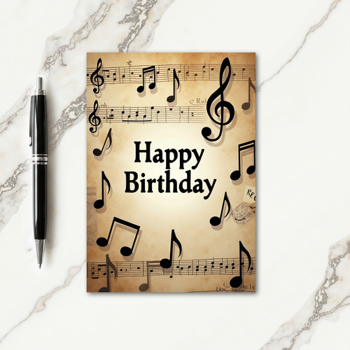 Sepia Tone Birthday Card