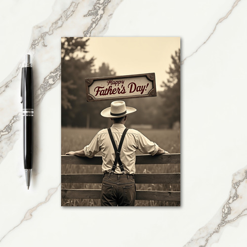 Sepia Tone Dads Day Moment Card