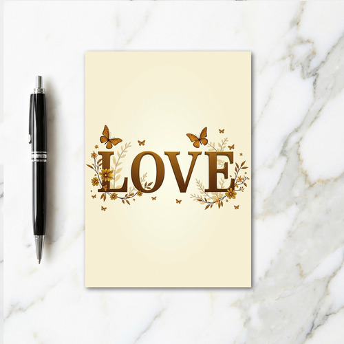 Sepia Tone Love Art Card