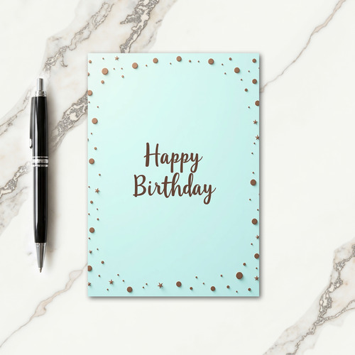 Serene Aqua Birthday Card