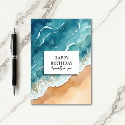 Serene Beach Art Card