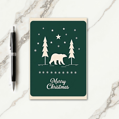 Serene Bear Christmas Card