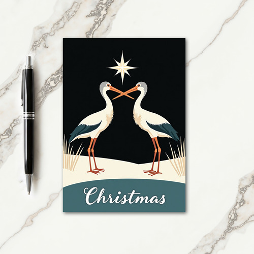 Serene Birds Christmas Card