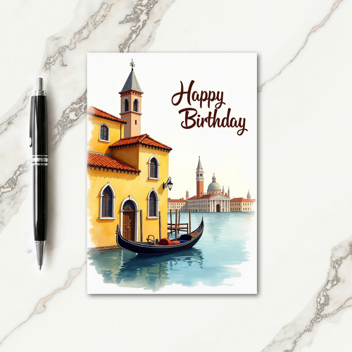 Serene Birthday Canal City Card