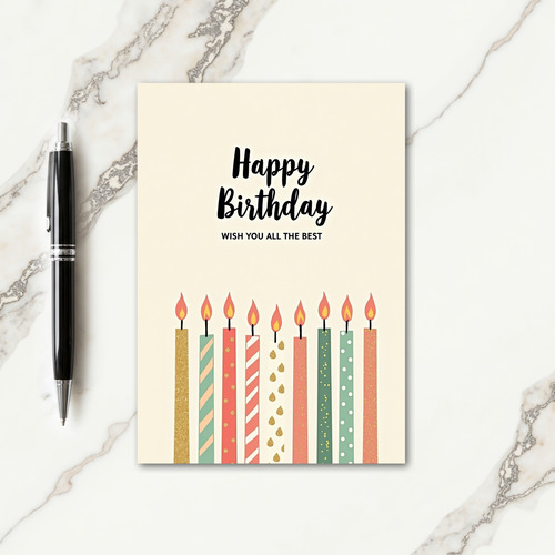 Serene Birthday Candle Glow Card