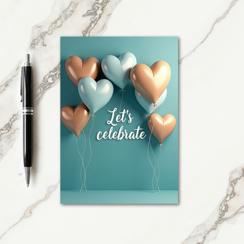 Serene Birthday Hearts Card