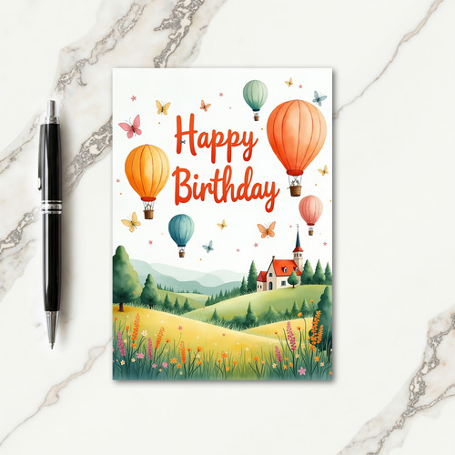 Serene Birthday Hills Card