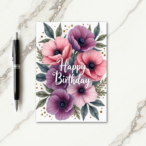 Serene Birthday Petal Card