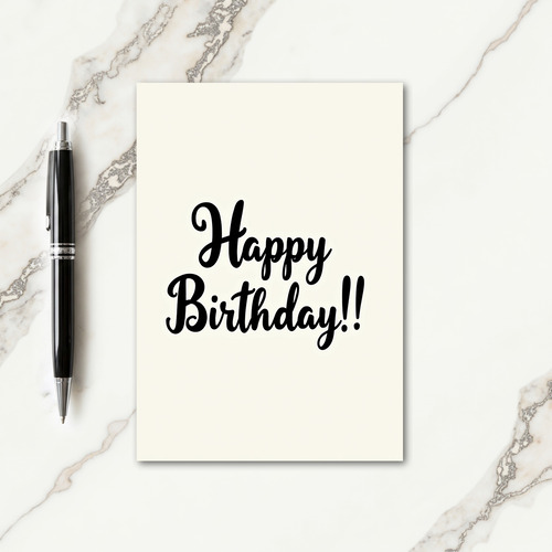Serene Birthday Script Card