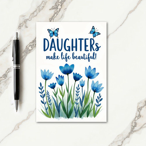 Serene Blue Mothers Day Card