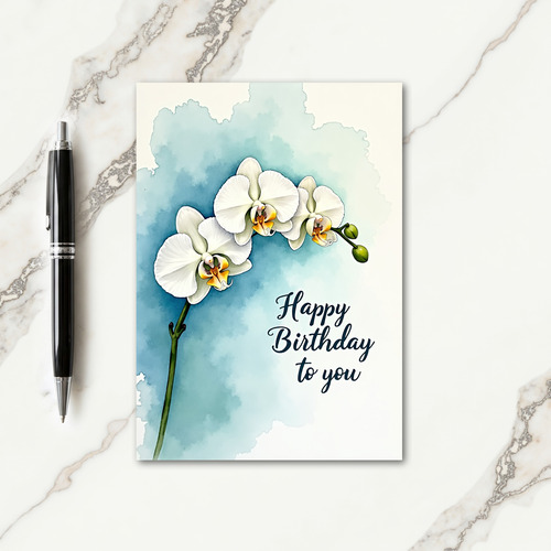 Serene Botanical Birthday Card