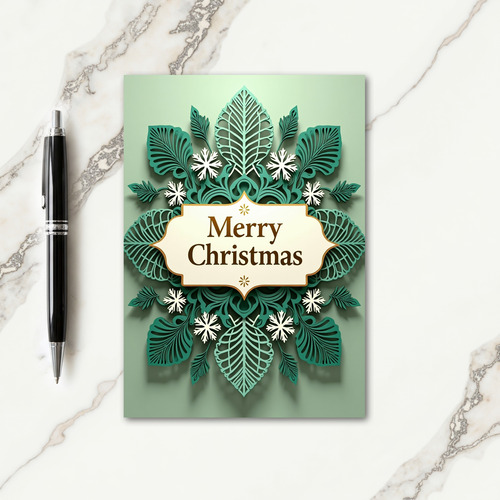 Serene Botanical Christmas Card