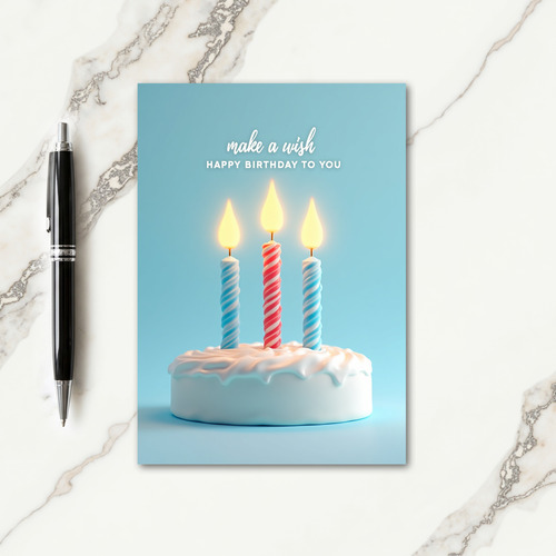 Serene Cake Birthday Card